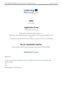 MED Application Form BLUE CROWDFUNDING Submitted Version
