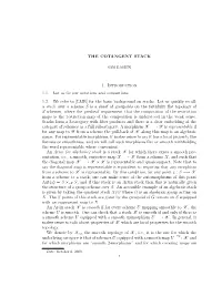 THE COTANGENT STACK 1. Introduction 1.1. Let