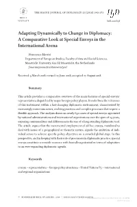 Adapting Dynamically to Change in Diplomacy: a Comparative Look at Special Envoys in the International Arena