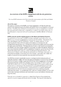 An Overview of the RSPB's Engagement with the Site Protection