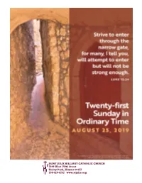 August 25, 2019 - Twenty-First Sunday in Ordinary Time | 3