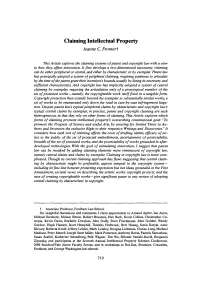 Claiming Intellectual Property Jeanne C Fromert