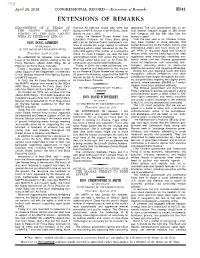 Extensions of Remarks E541 EXTENSIONS of REMARKS