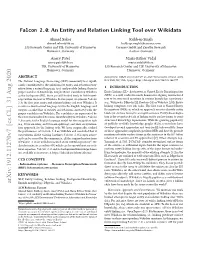 Falcon 2.0: an Entity and Relation Linking Tool Over Wikidata