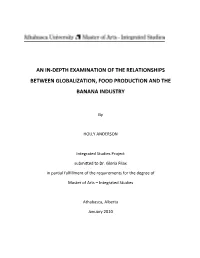 An In-Depth Examination of the Relationships Between Globalization, Food Production and The