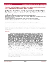 Elevated Seminal Plasma Estradiol and Epigenetic Inactivation of ESR1 and ESR2 Is Associated with CP/CPPS