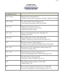 Jocelyn Isaac Phone: 202-573-9709 Jocelyneisaac@Gmail.Com CURRICULUM VITAE