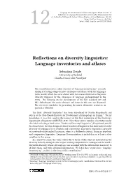 Reflections on Diversity Linguistics: Language Inventories and Atlases