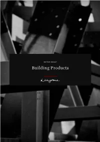 Building Products SECTOR INSIGHT//BUILDING PRODUCTS