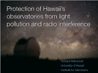 Light Pollution and Rfi.Key