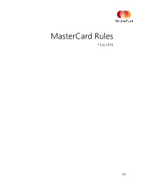 Mastercard Rules 7 July 2016