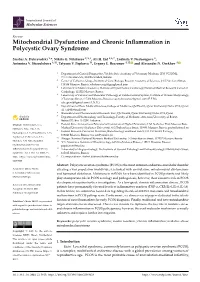 Mitochondrial Dysfunction and Chronic Inflammation in Polycystic