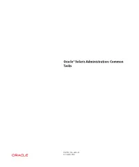 Oracle Solaris Administration Common Tasks