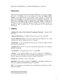 Request for Proposals – Renovar Program – Round 2