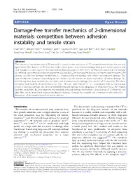 Damage-Free Transfer Mechanics of 2-Dimensional Materials