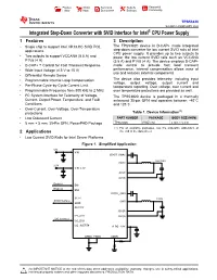Integrated Step-Down Converter with SVID Interface for Intel® CPU