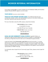 Worker Referral Information