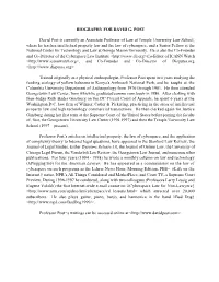 BIOGRAPHY for DAVID G. POST David Post Is Currently an Associate
