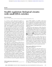 Biological Circuits with Small RNA Switches