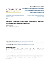 Rhetoric of Typography: Cross-Cultural Perceptions of Typefaces for Technical and Visual Communication