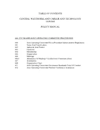 CWCTC Policy Manual
