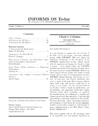 INFORMS OS Today 5(1)