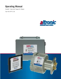 Operating Manual Saveair®, Electronic Engine Air Starter Form SA OM 11-14 1.0 OVERVIEW