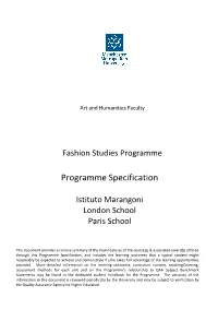 Programme Specification