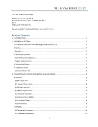 Vll Local Rules 2012