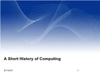 A Short History of Computing