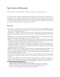Egg Database Bibliography