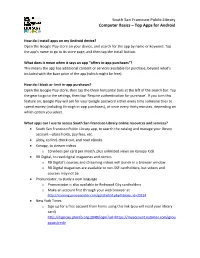 South San Francisco Public Library Computer Basics – Top Apps for Android