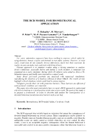 The Bcd Model for Biomechanical Application