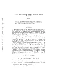 LOCAL RIGIDITY of INVERSIVE DISTANCE CIRCLE PACKING 3 Is Given by the Formula 2 2 2 L − R1 − R2 I(C1,C2)=