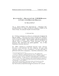 Qualcomm Inc. V. Broadcom Corp.: 9,259,985 Reasons to Comply with Discovery Requests