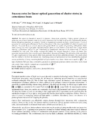 Success Rates for Linear Optical Generation of Cluster States in Coincidence Basis