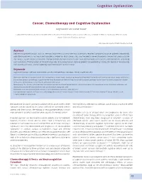 Cognitive Dysfunction