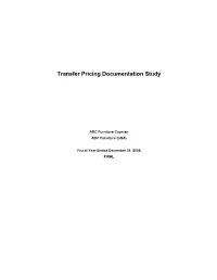 Transfer Pricing Documentation Study