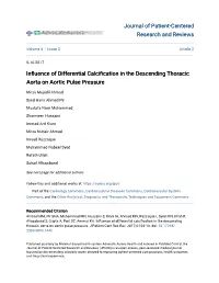 Influence of Differential Calcification in the Descending Thoracic Aorta on Aortic Pulse Pressure