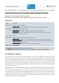 Muslim Religious Discourse and the Epistemological Challenge of Modernity