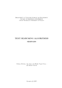 Text Searching Algorithms
