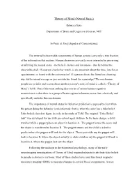 Theory of Mind (Neural Basis)
