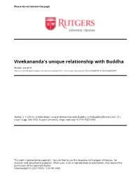 Vivekananda's Unique Relationship with Buddha