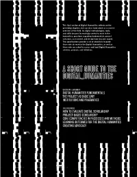 A SHORT GUIDE to the DIGITAL HUMANITIES