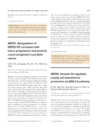 AB079. Upregulation of DEPDC1B Correlates with Tumor