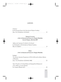 CONTENTS Foreword by the Honorary Dean of the International