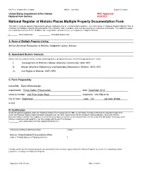National Register of Historic Places Multiple Property Documentation Form