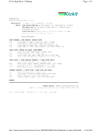 Page 1 of 1 Kickit Step Sheet