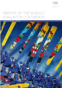 Report of the 2016 Ioc Evaluation Commission