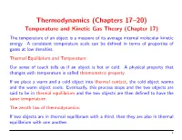 Thermodynamics